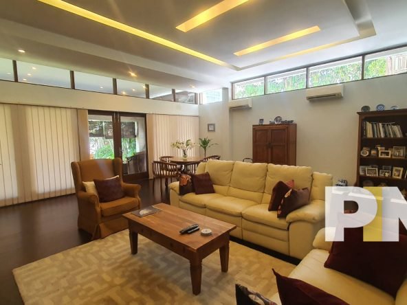 Living room with sofa set - Property in Myanmar