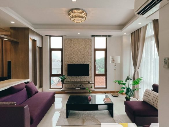 Living room with sofa set - Real Estate in Yangon