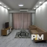 Living room with sofa set - Yangon Real Estate