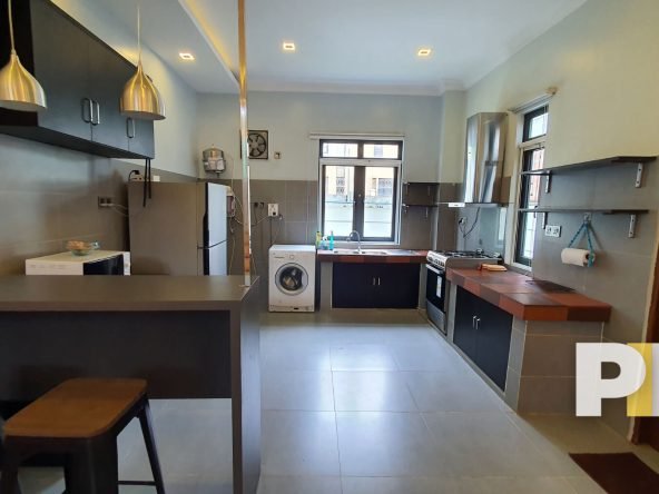 Kitchen room view - Real Estate in Yangon