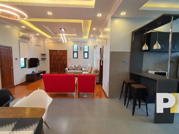Living room view - Property in Yangon (3)