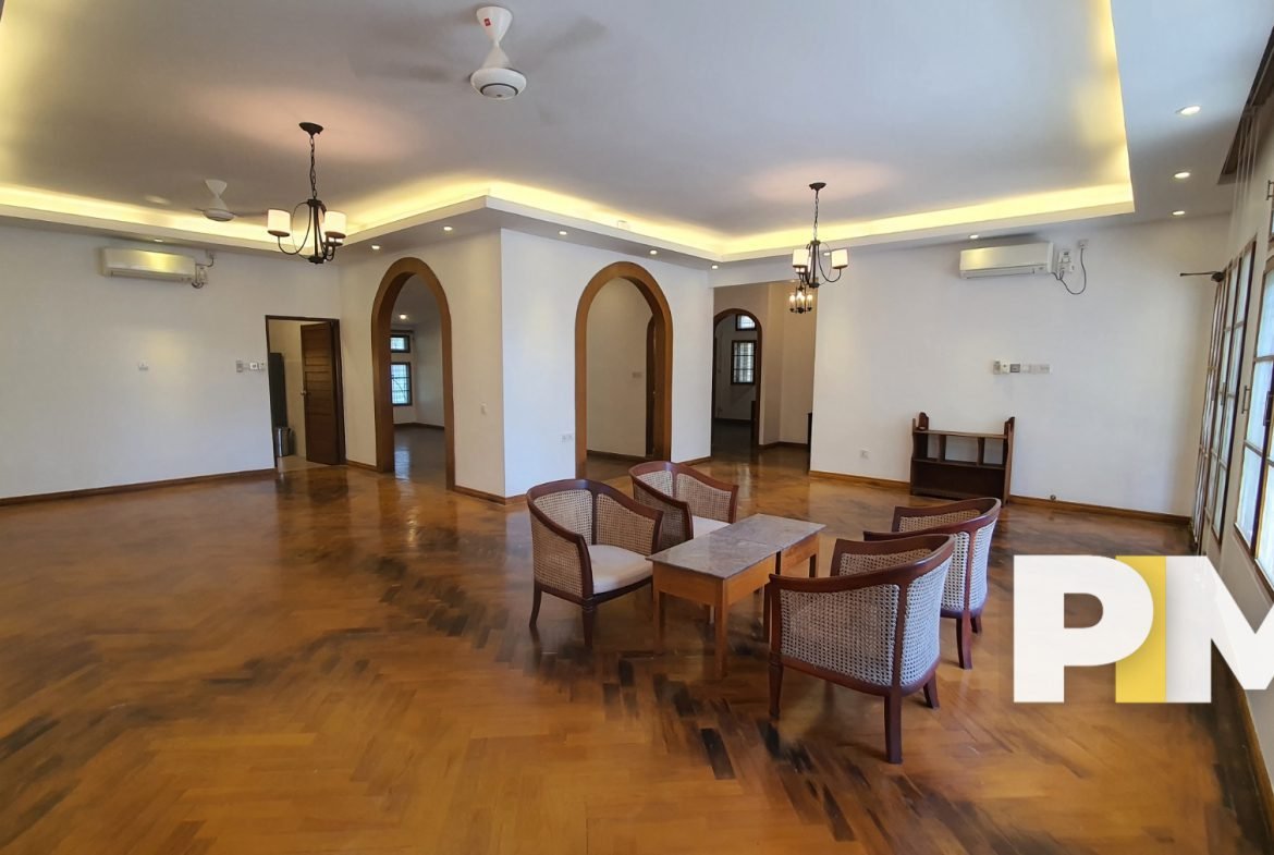 Open space with table and chairs - Yangon Real Estate