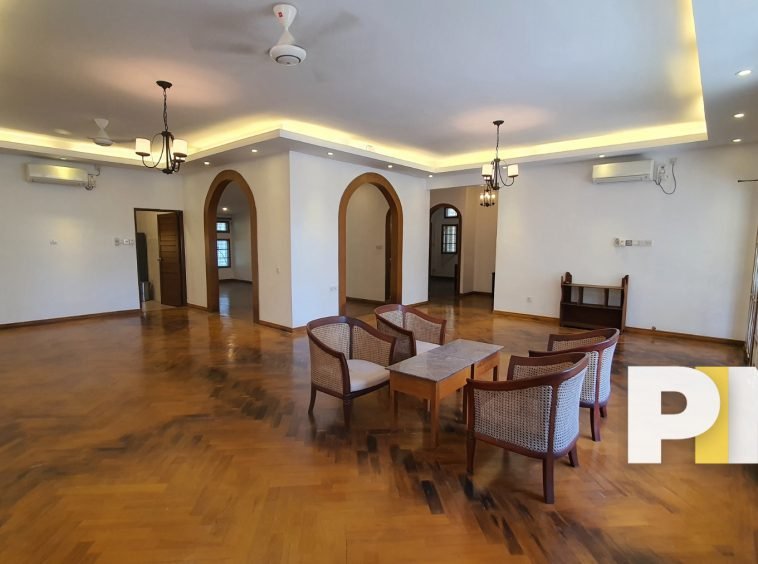 Open space with table and chairs - Yangon Real Estate