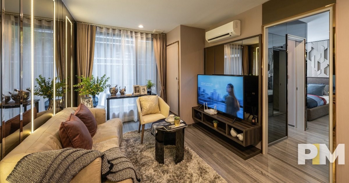 living room 2- properties in myanmar