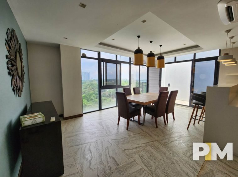 Dining area view - Myanmar Real Estate