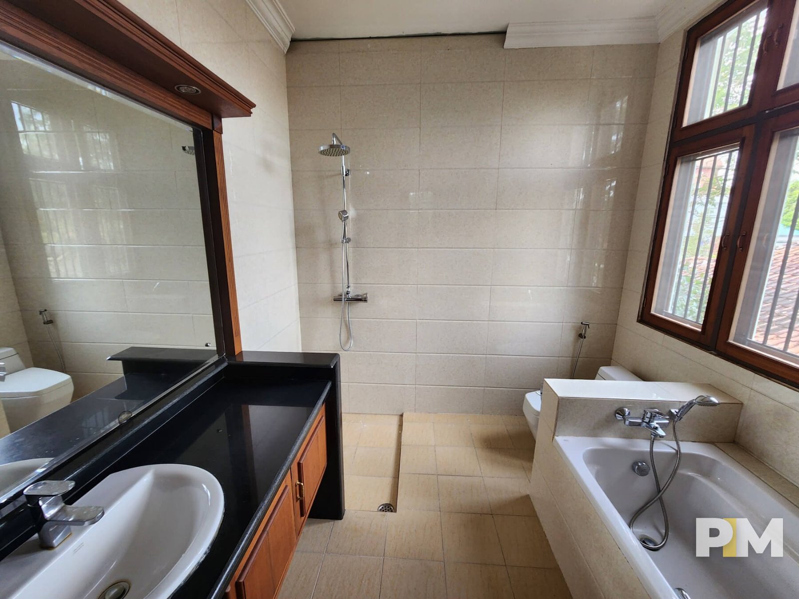 Bathroom with bath tub - Yangon Real Estate