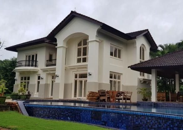 House and pool view - Myanmar Real Estate