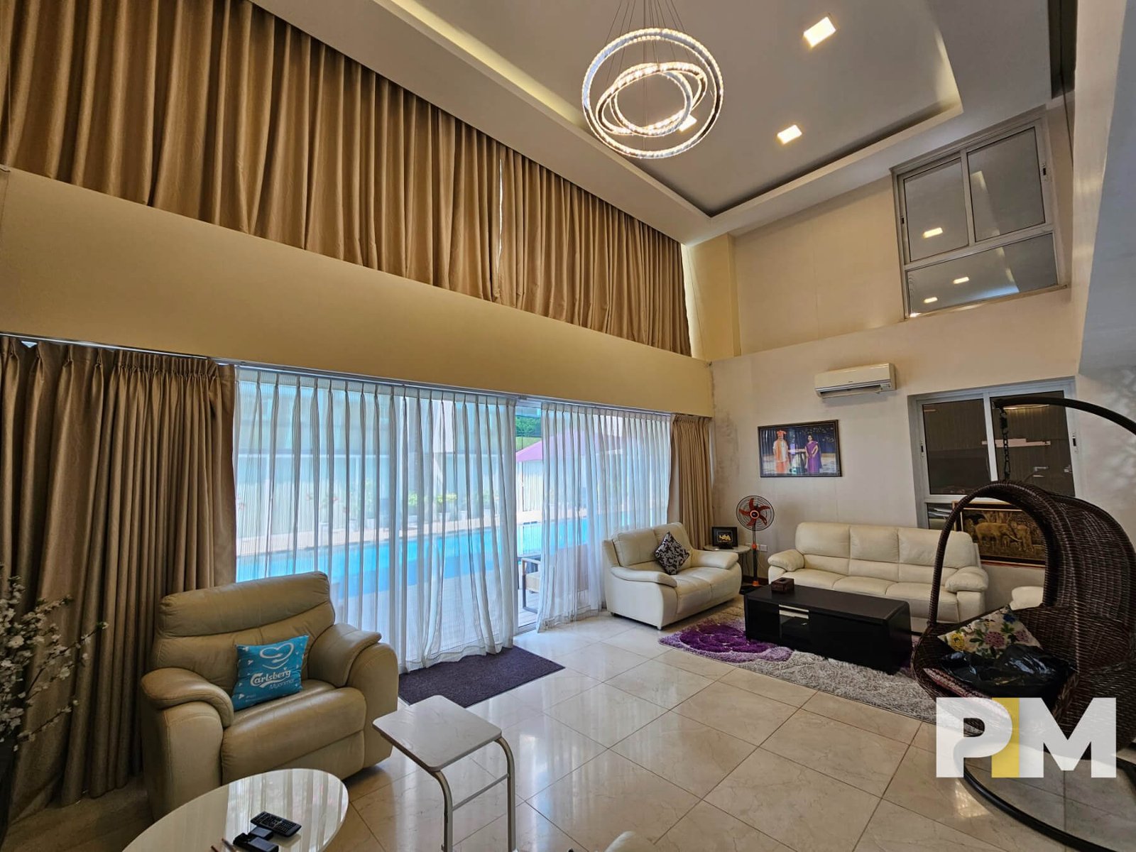 Living room area - Properties in Yangon