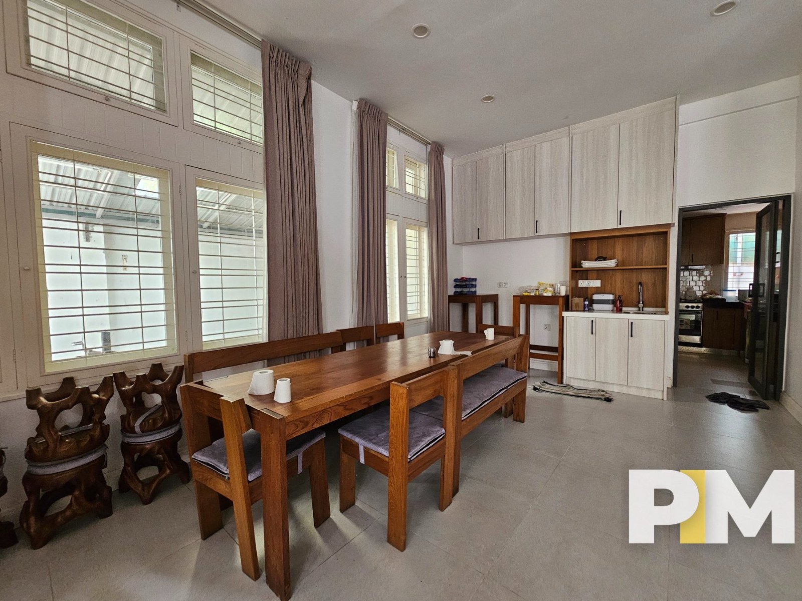 Yangon property for rent in Bahan 3 Bed house Dining table